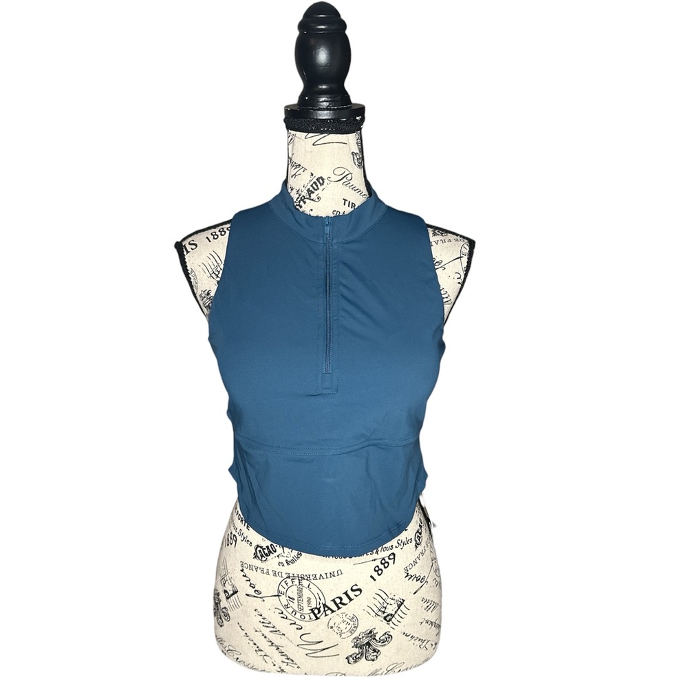 NWT HALARA Teal SoftlyZero QuickDry Stand Collar … - image 2